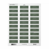 Minimale Forest Green Scandi Rücksendeadresse (Vorne)
