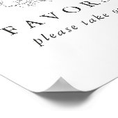 Minimale formale Monogramm-Gastgeschenke Hochzeite Poster (Ecke)