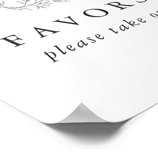 Minimale formale Monogramm-Gastgeschenke Hochzeite Poster (Ecke)