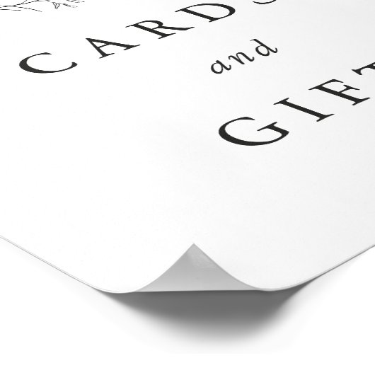 Minimale formale Monogramm-Hochzeitskarten und Ges Poster (Ecke)