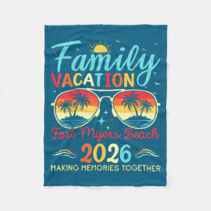 Minimale Fort Myers Beach Florida Familie Fleecedecke