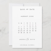 Minimale Foto Ampersand Monogramm Kalender Hochzei Save The Date (Vorderseite)