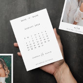 Minimale Foto Ampersand Monogramm Kalender Hochzei Save The Date