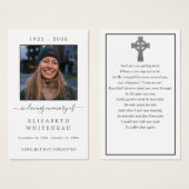 Minimale Foto Beerdigung Keltisches Gebet Karte We (Vorne & Hinten)