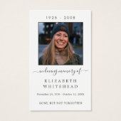 Minimale Foto Beerdigung Keltisches Gebet Karte We (Vorderseite)