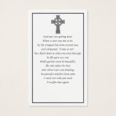 Minimale Foto Beerdigung Keltisches Gebet Karte We (Rückseite)