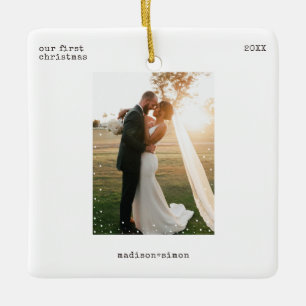Minimale Foto-Deko Merry & Married Foto Keramikornament