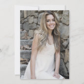 Minimale Foto-Feier der Lebensbeerdigung Einladung (Rückseite)