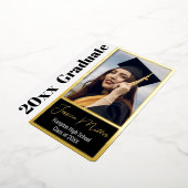 Minimale Foto Graduation Party Folieneinladung (Gedreht)