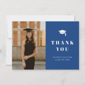 Minimale Foto-Graduationspartei Dankeskarte (Vorderseite)