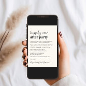 Minimale Foto Hochzeit Empfang Creme Einladung