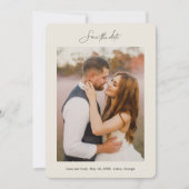 Minimale Foto-Hochzeit Save The Date (Vorderseite)