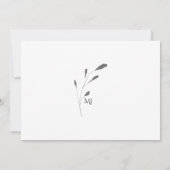 Minimale Foto Hochzeit Vielen Dank Flachkarte (Rückseite)