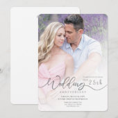 Minimale Foto Hochzeitstag Einladung (Vorne/Hinten)