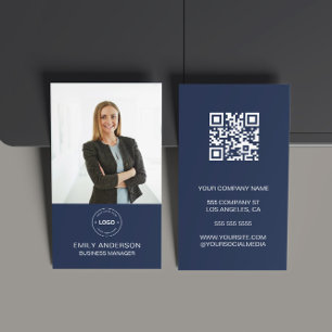 Minimale Foto-QR-Foto-Profi-Visitenkarte Visitenkarte