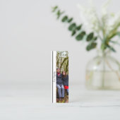 Minimale Foto-Registrierung für Hochzeiten Mini Visitenkarte (Stehend Vorderseite)