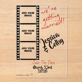 Minimale Foto-Save-the-Date-Einladung Maßgeschneid Acryleinladungen