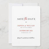 Minimale Foto-Save-the-Date-Karte Save The Date (Rückseite)
