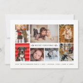 Minimale FotoCollage Feiertagskarte (Vorderseite)