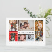 Minimale FotoCollage Feiertagskarte (Stehend Vorderseite)