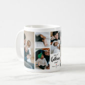 Minimale Fotocollage zum ersten Vatertag als Erinn Kaffeetasse (Vorderseite Links)