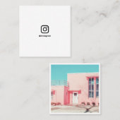 Minimale Fotografie Social Media Instagram Foto Telefonnummerkarte (Vorne/Hinten)