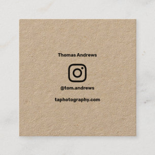 Minimale Fotografie soziale Medien Instagram kraft Telefonnummerkarte