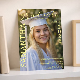 Minimale Fotografieinladung zum Abschluss Einladung