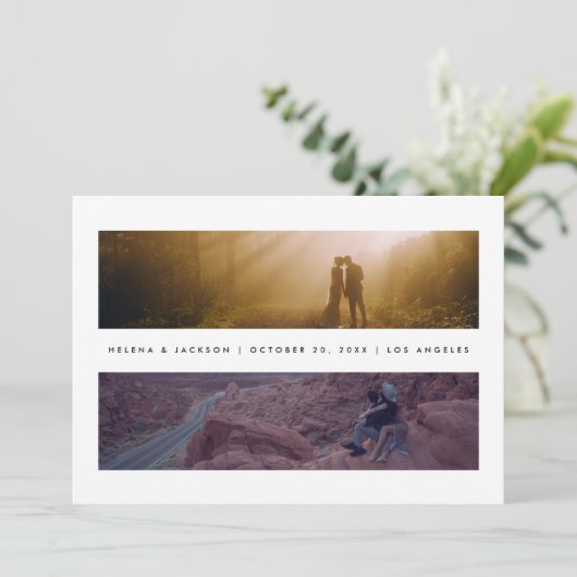 Minimale Fotos der Landschaft Save The Date (Stehend Vorderseite)