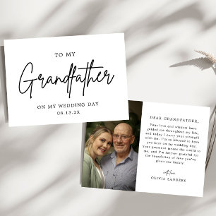 Minimale Fotos für meinen Großvater an meinem Hoch Dankeskarte