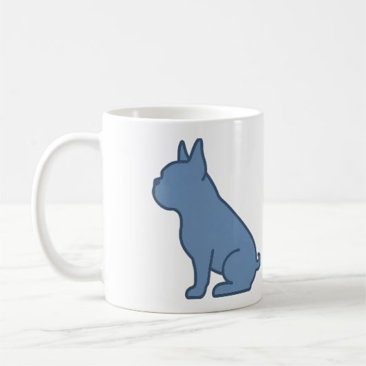Minimale Französische Bulldogge Gestaltung Kaffeetasse (Links)