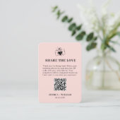 Minimale Freigabe der Liebe QR-Code-Signierung Begleitkarte (Stehend Vorderseite)