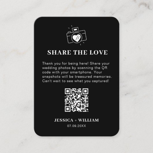 Minimale Freigabe der Liebe QR-Code-Signierung Begleitkarte (Vorderseite)