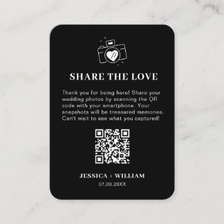 Minimale Freigabe der Liebe QR-Code-Signierung Begleitkarte