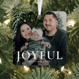 Minimale Freude Foto Weihnachten Ornament Aus Metall