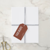 Minimale FREUDE | Terrakotta-Feiertage Geschenkanhänger (Mit Garn)