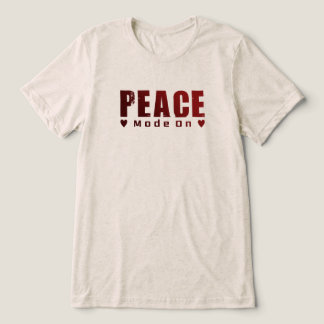 Minimale Frieden-T-Shirt – Peace & Love Grafik  Tri-Blend Shirt
