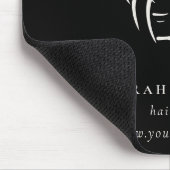 Minimale Friseurschere Schwarz/Weiß Mousepad (Ecke)