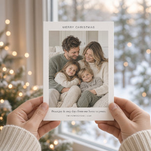 Minimale Frohe Weihnachten Gemütliche Familienfoto