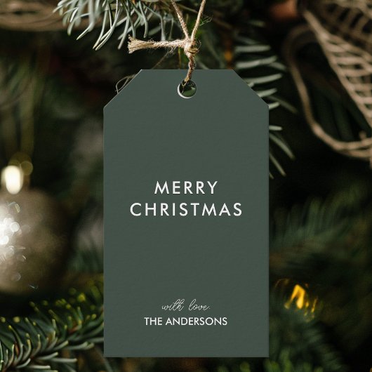 Minimale Frohe Weihnachten Geschenkanhänger