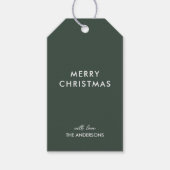 Minimale Frohe Weihnachten Geschenkanhänger (Vorderseite)
