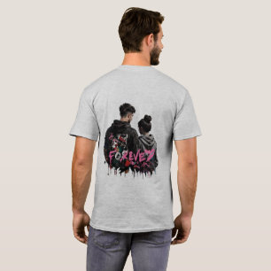 Minimale Front-Logo-Hinterdruck-T-Shirt Gute Vib T-Shirt