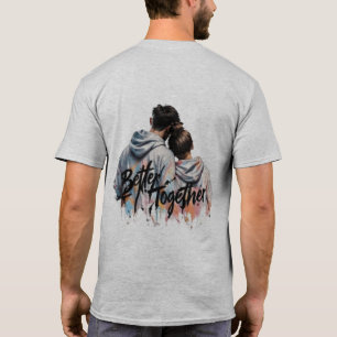 Minimale Front-Logo-Hinterdruck-T-Shirt Gute Vib T-Shirt