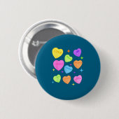 Minimale Früchte Geist Valentinstag Christliche He Button (Vorne & Hinten)