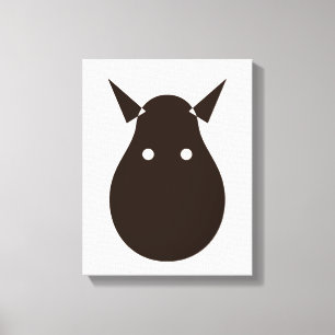 Minimale Fuchs-Silhouette Einfache Tierillustratio Leinwanddruck