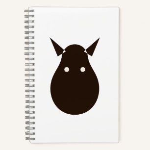 Minimale Fuchs-Silhouette Einfache Tierillustratio Notizblock