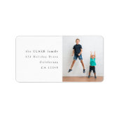 Minimale Fun Kids Foto Rücksendeadresse Adressaufkleber (Vorne)