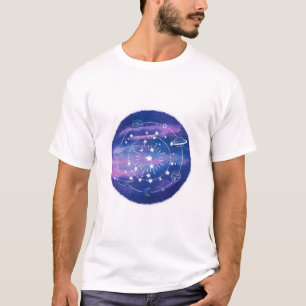 Minimale Galaxie-Mond-Gestaltung Kosmische Ästhe T-Shirt