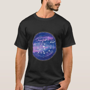 Minimale Galaxie-Mond-Gestaltung Kosmische Ästhe T-Shirt