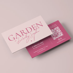 Minimale Garteneleganz Landschaftskünstler Blush P Visitenkarte